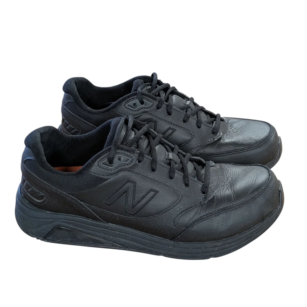 New Balance 928V3 Black Leather Walking Shoes Sneakers Mens 9 Womens 10.5